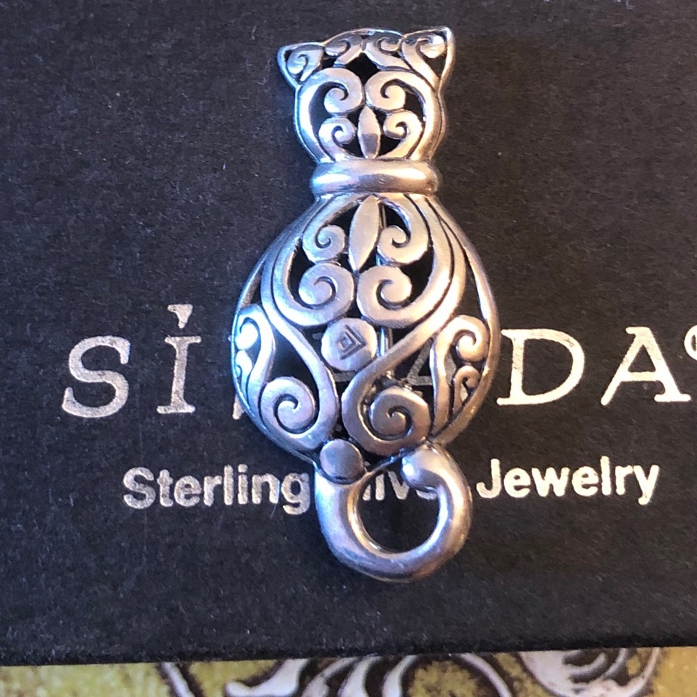 Rare Silpada Sterling Silver Cat Pin/Brooch I2269